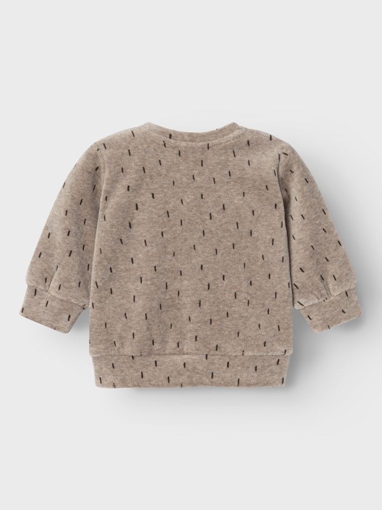 Name It Sweatshirt LS Nalwin Velour Weathered Teak - Billede 2