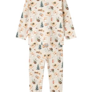 Name It Nattøj LS Nightset Roccos Christmas Peyote Melange