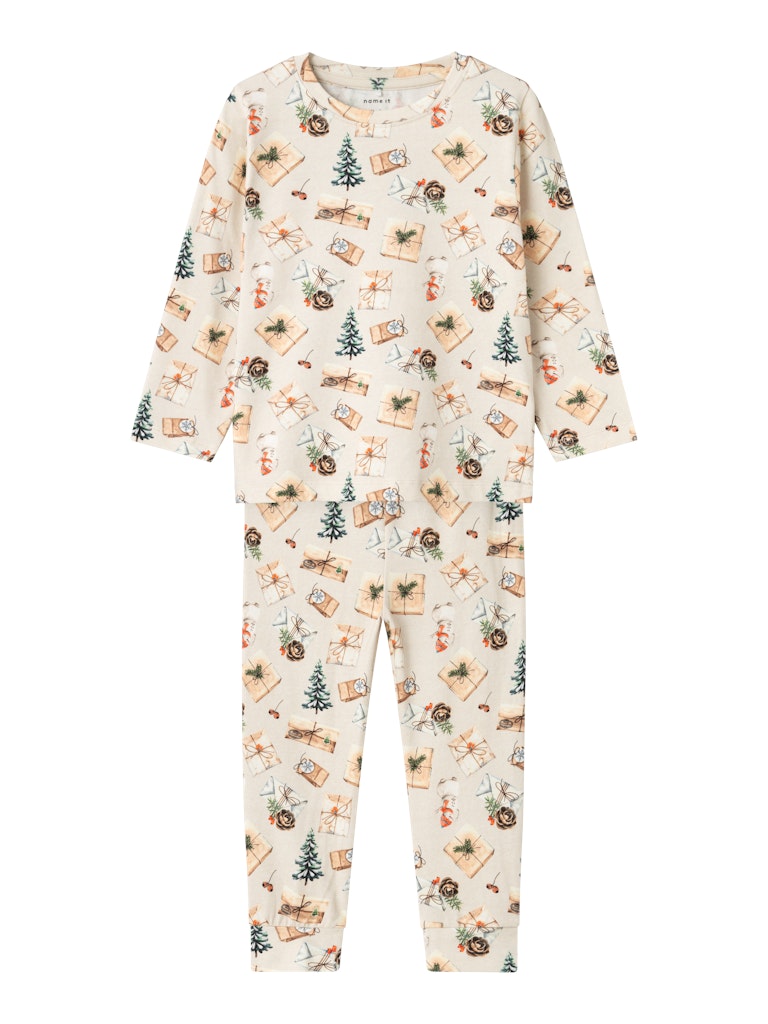 Name It Nattøj LS Nightset Roccos Christmas Peyote Melange
