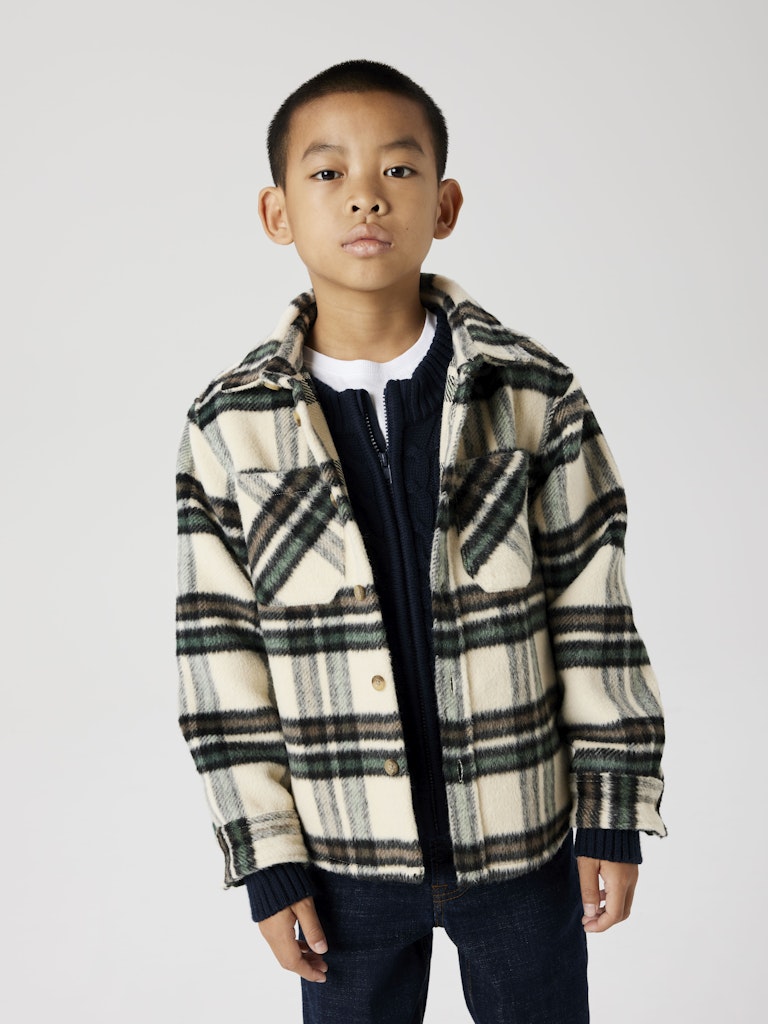 Name It Skjorte Kids LS Remolle Overshirt Summer Sand - Billede 4