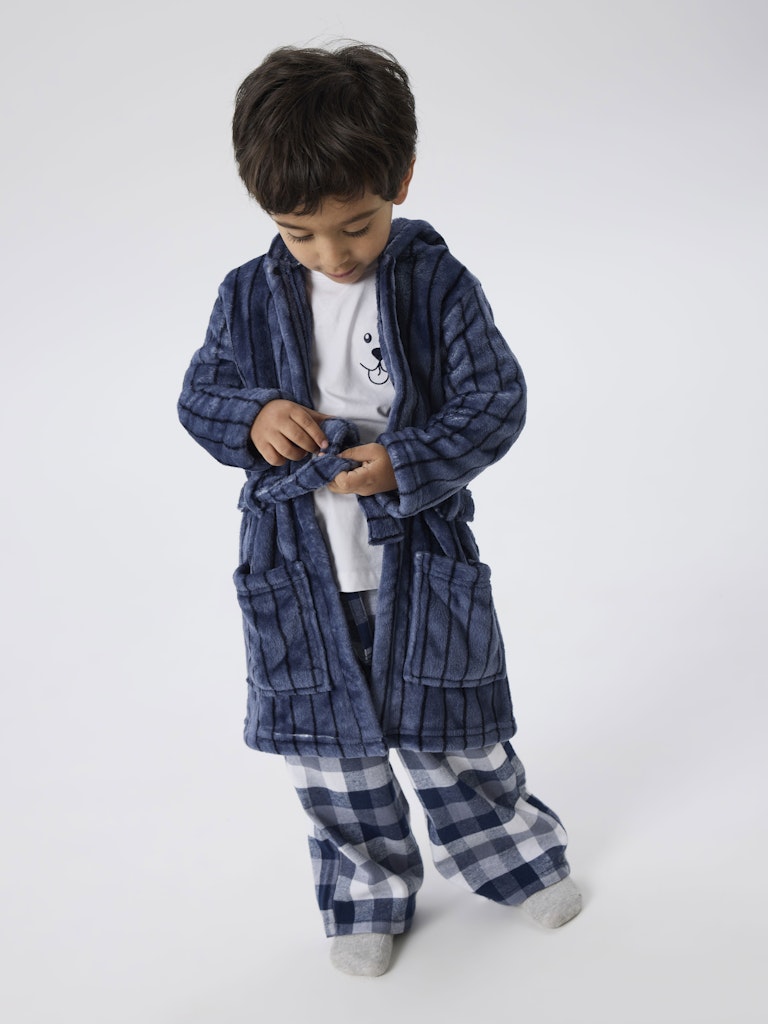 Name It Badekåbe Mini Racer Morning Robe Flint Stone - Billede 4