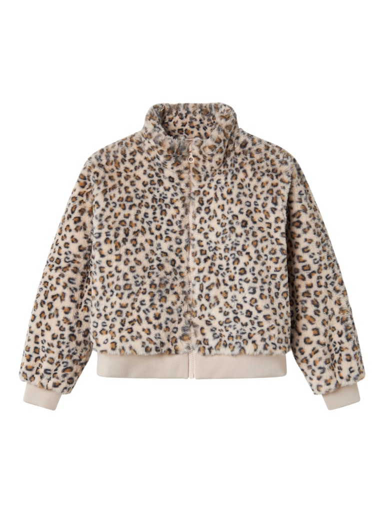 Name It Pelsjakke Kids Mila Faux Fur Oxford Tan