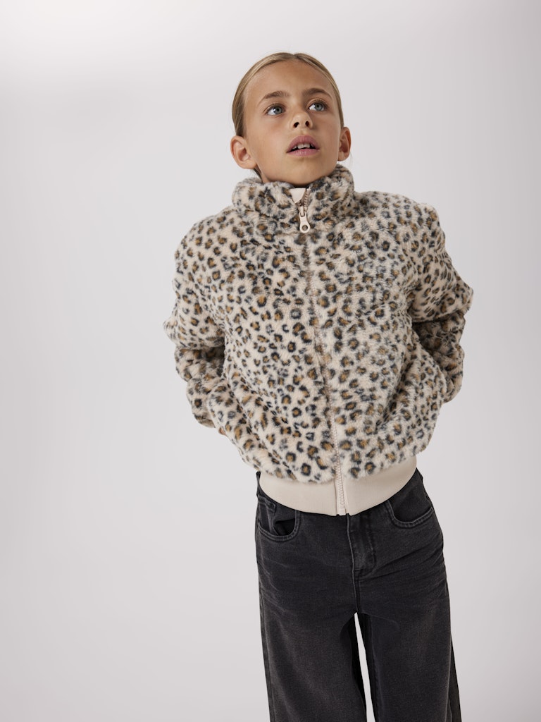 Name It Pelsjakke Kids Mila Faux Fur Oxford Tan - Billede 5