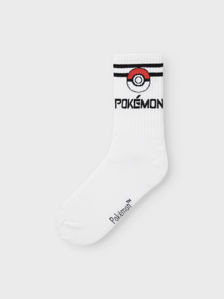 Name It Tennissokker Kids 3-pak Milton Pokemon Bright White - Billede 2