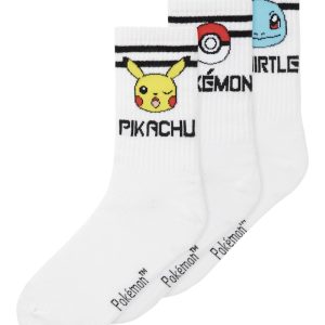 Name It Tennissokker Kids 3-pak Milton Pokemon Bright White