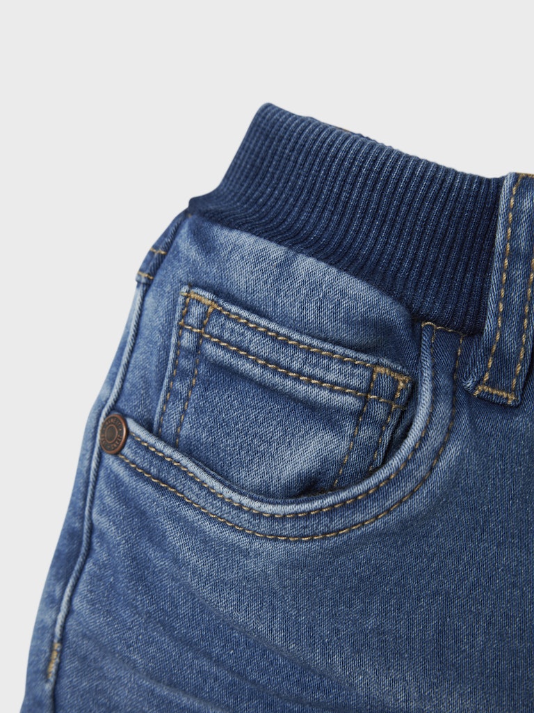 Name It Jeans Mini Ben Baggy Fleece Medium Blue Denim - Billede 3