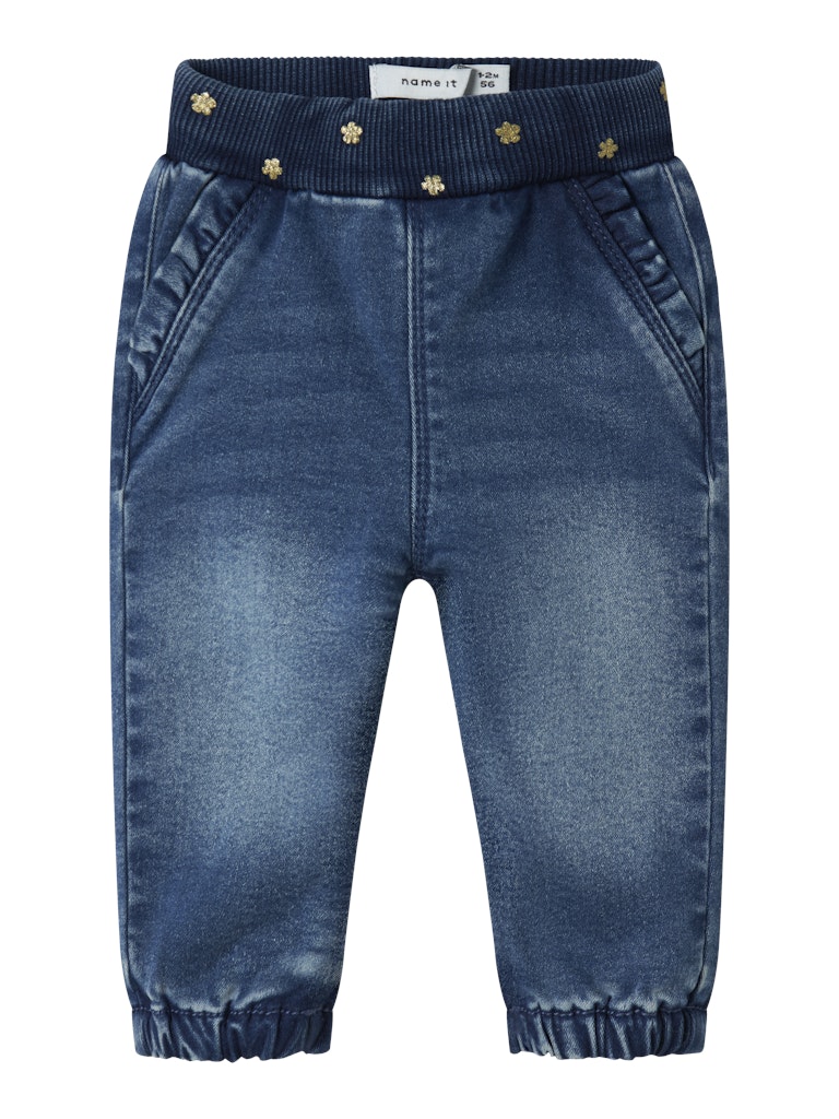 Name It Jeans Baby Rose Fleece Medium Blue Denim