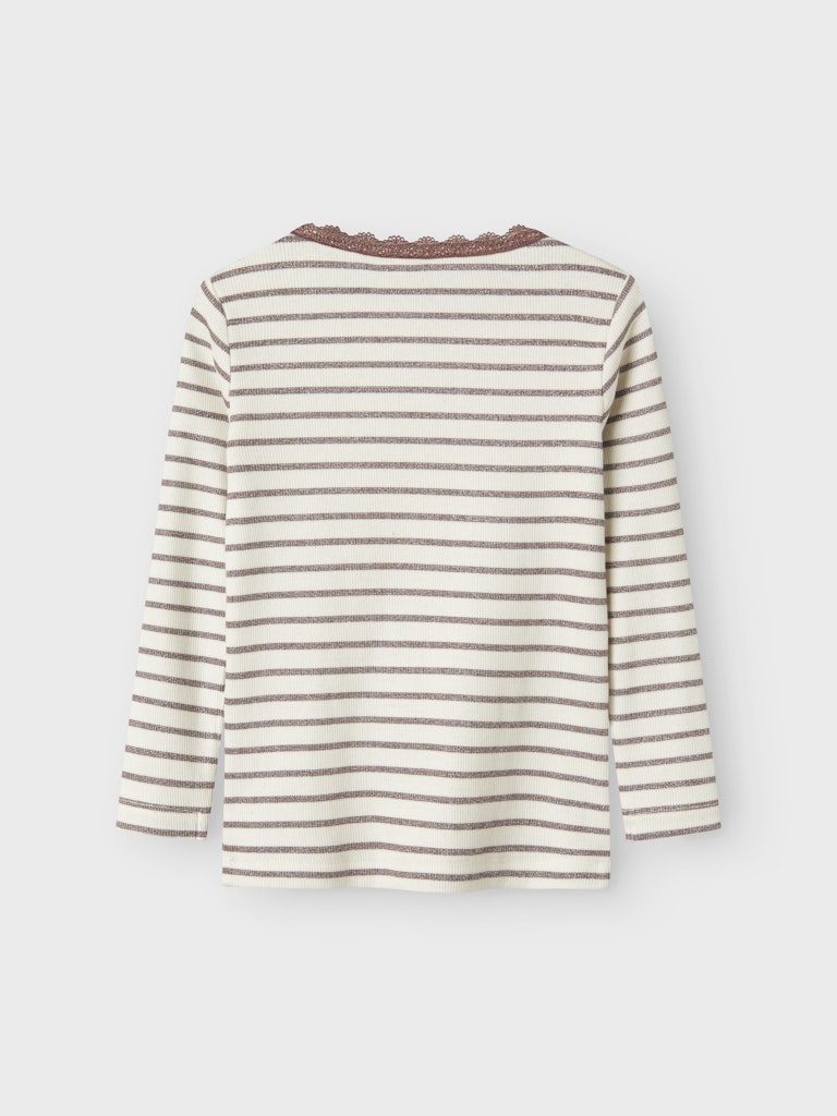 Name It T-shirt LS Mini Nette Slim Top Peppercorn - Billede 2