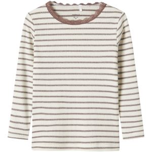 Name It T-shirt LS Mini Nette Slim Top Peppercorn