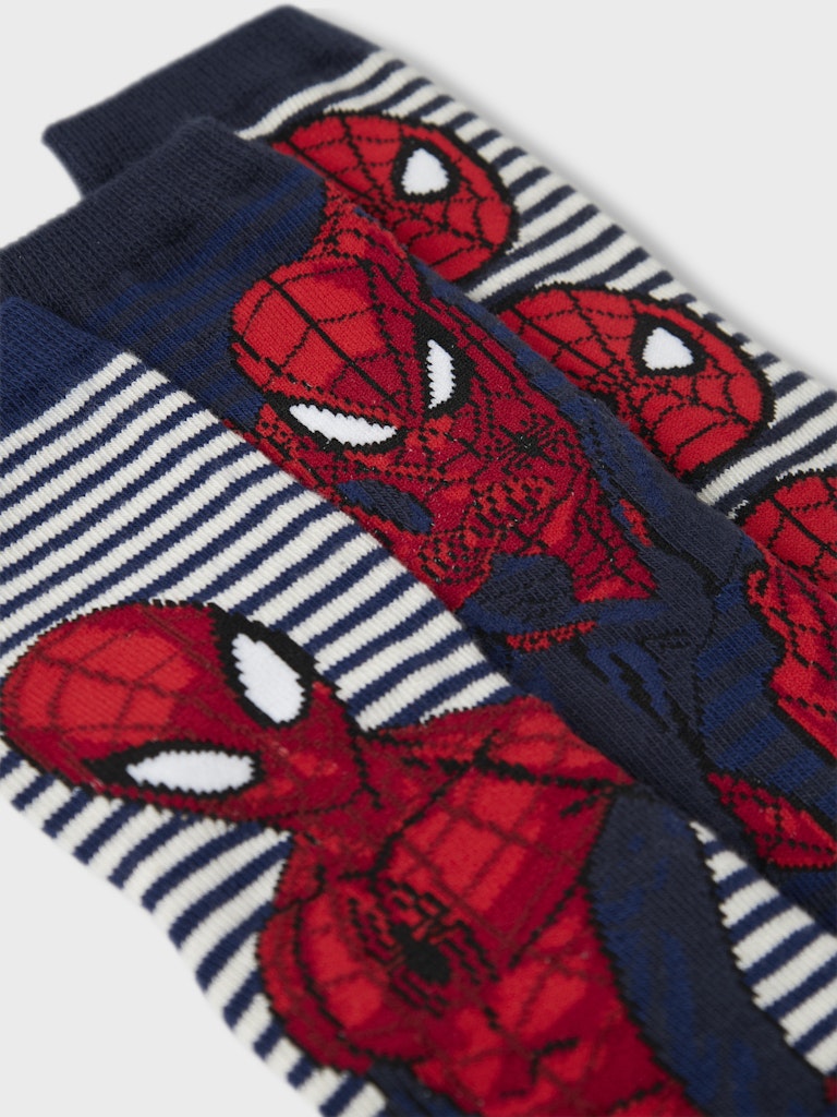Name It Sokker Mini 3-pak Adus Spiderman Navy Blazer - Billede 3