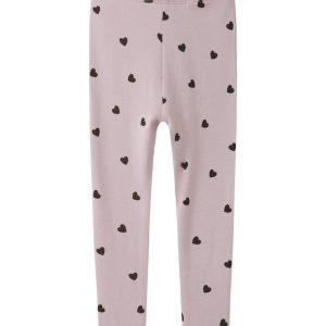 Name It Leggins Mini Heart Burnished Lilac