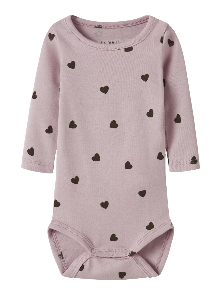 Name It Body LS Heart Burnished Lilac