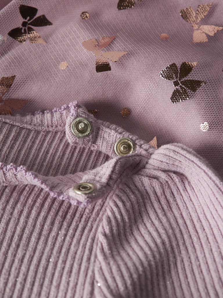 Name It Kjole Baby LS Rosally Keepsake Lilac - Billede 3