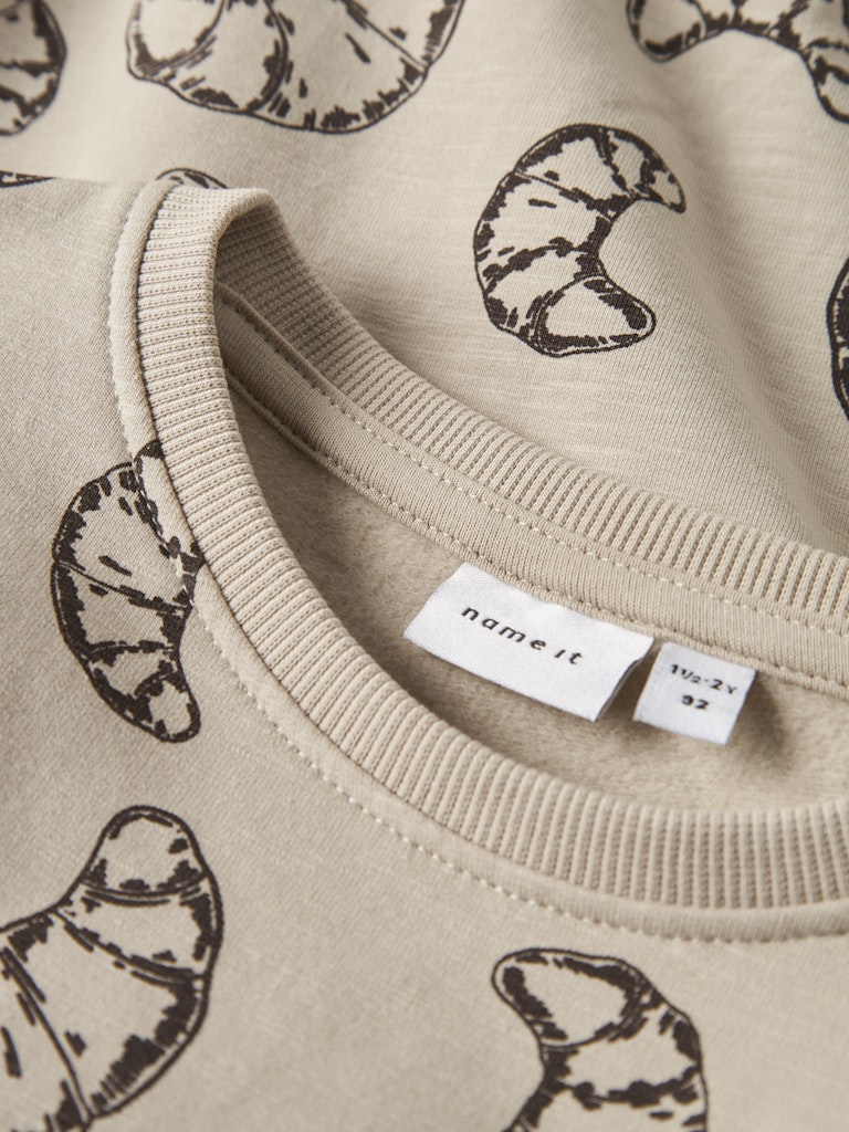 Name It Sweatshirt LS Mini Richie Island Fossil - Billede 3