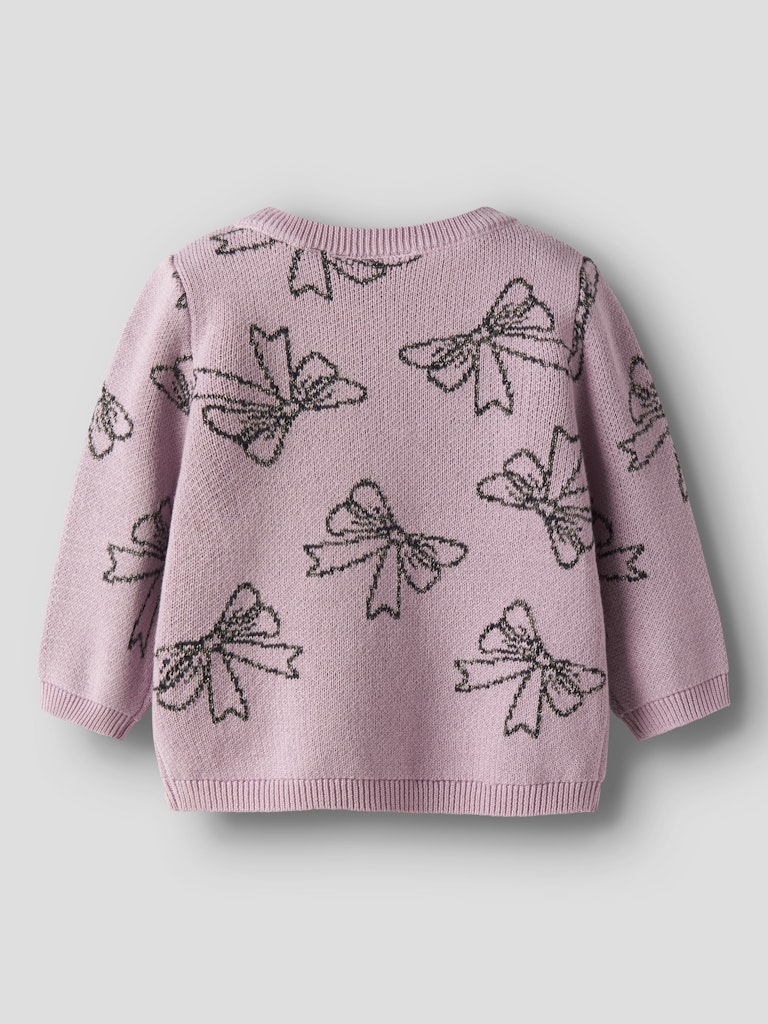 Name It Cardigan Baby LS Strik Bowie Keepsake Lilac - Billede 2