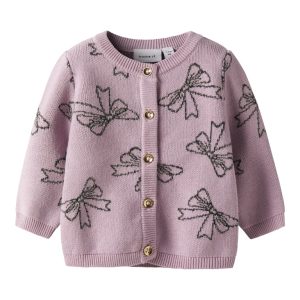 Name It Cardigan Baby LS Strik Bowie Keepsake Lilac
