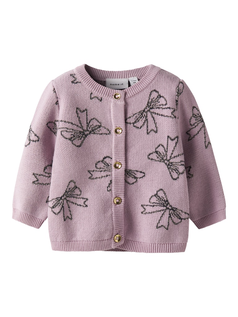 Name It Cardigan Baby LS Strik Bowie Keepsake Lilac