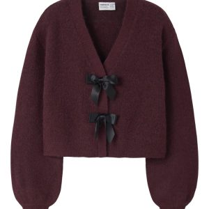 Name It Cardigan Kids LS Strik Rina Burgundy