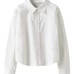 Name It Skjorte Kids LS Hing Bright White