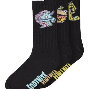 Name It Tennissokker Kids 3-pak Seppe Fortnite Black