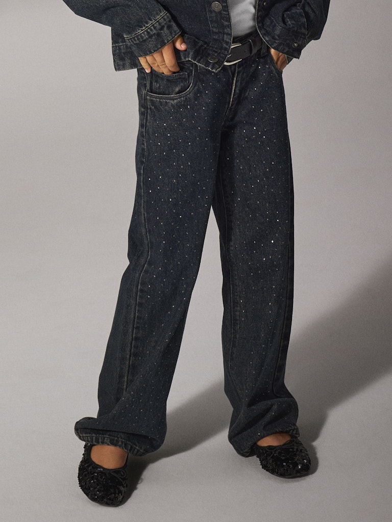 Name It Jeans Kids Rose Wide Rhine Dark Midnight Denim - Billede 5