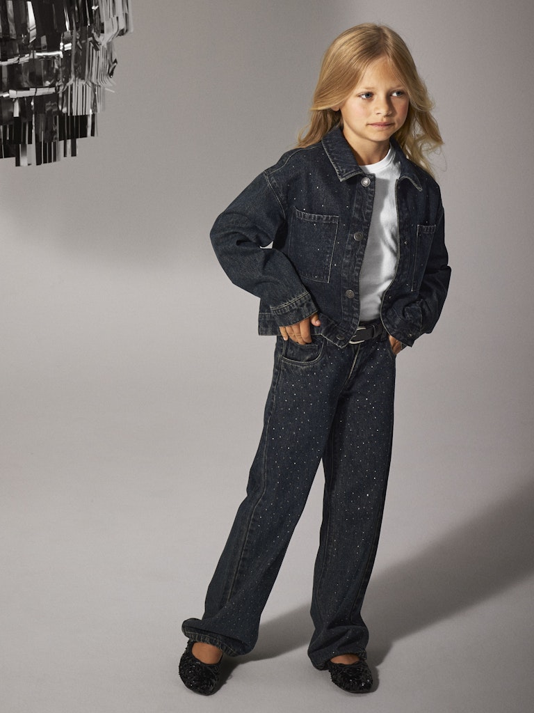 Name It Jeans Kids Rose Wide Rhine Dark Midnight Denim - Billede 6