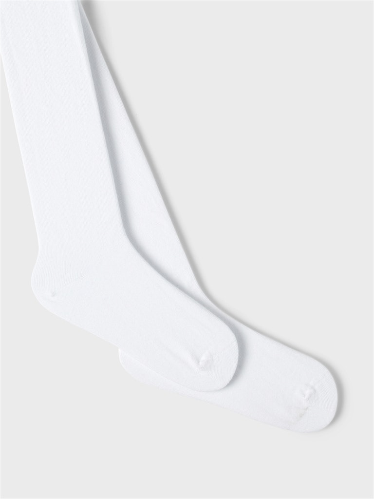 Name It Strømpebukser 2-pak Solid Bright White - Billede 2