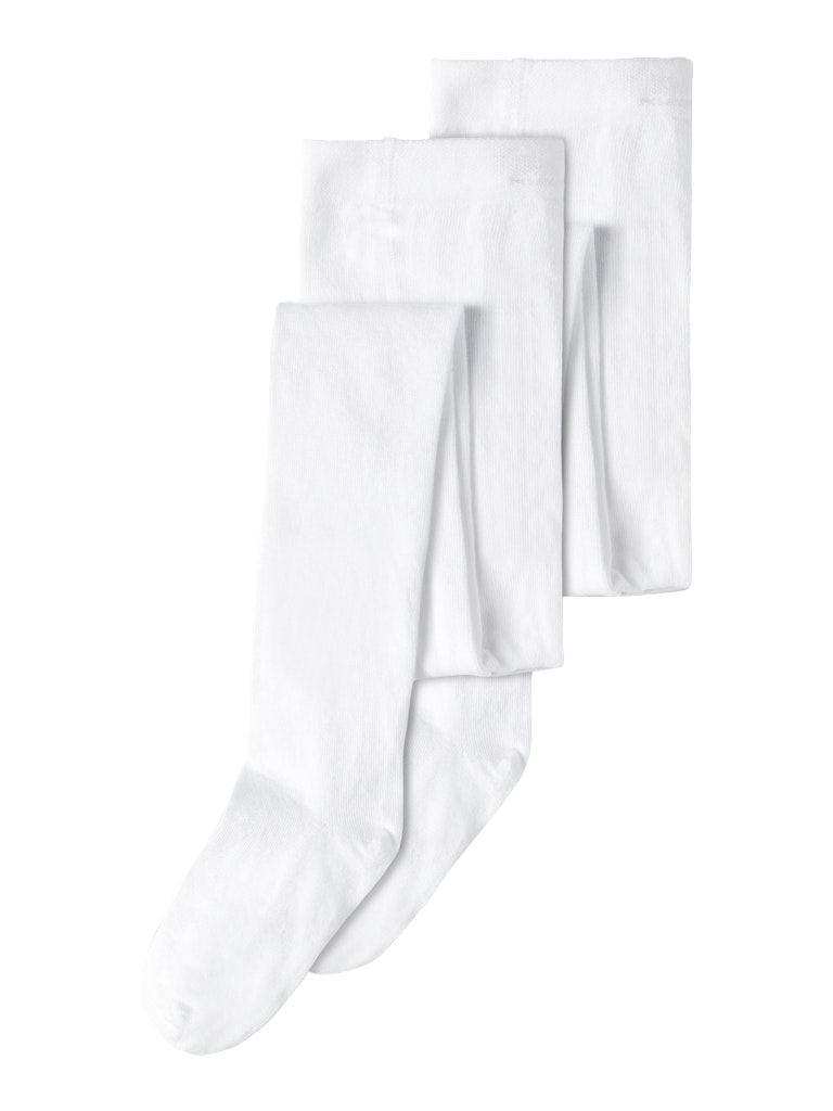 Name It Strømpebukser 2-pak Solid Bright White