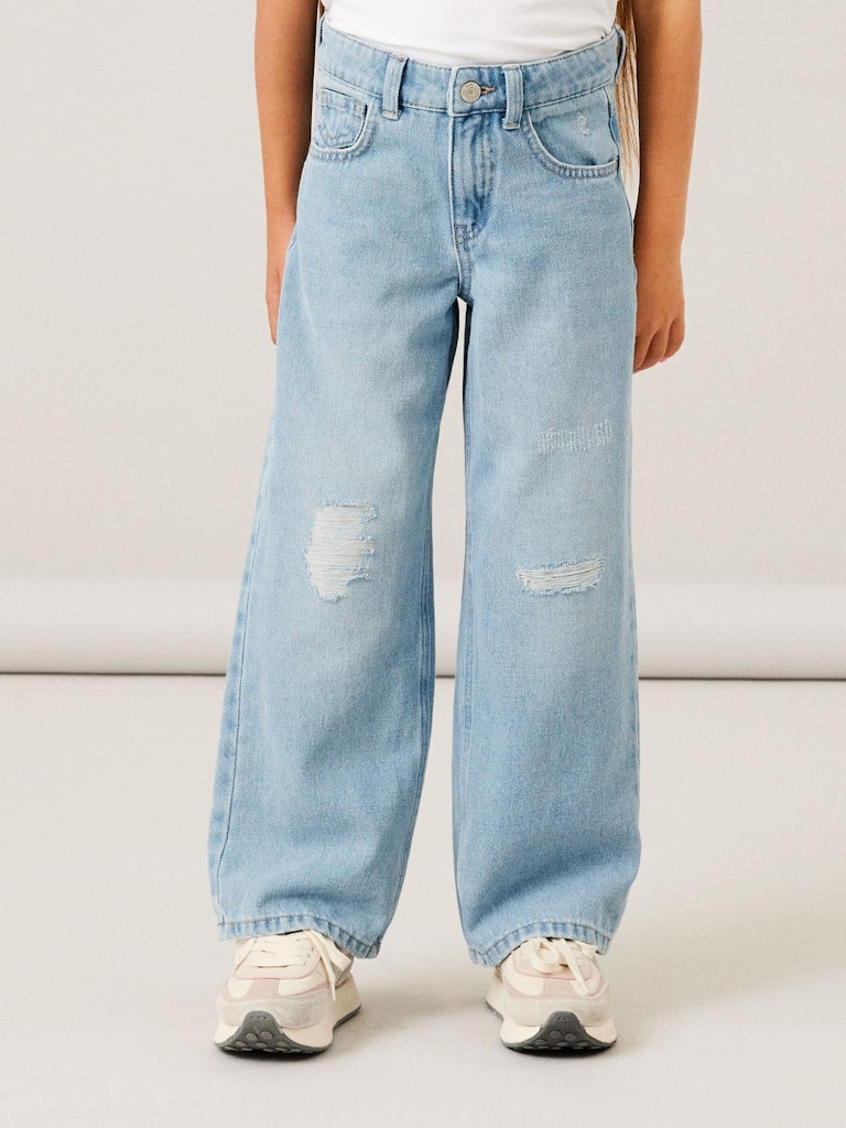 Name It Jeans Rose Wide HW Light Blue Denim - Billede 4