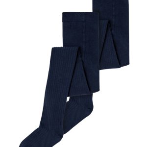 Name It Strømpebukser 2-pak Rib Dark Sapphire
