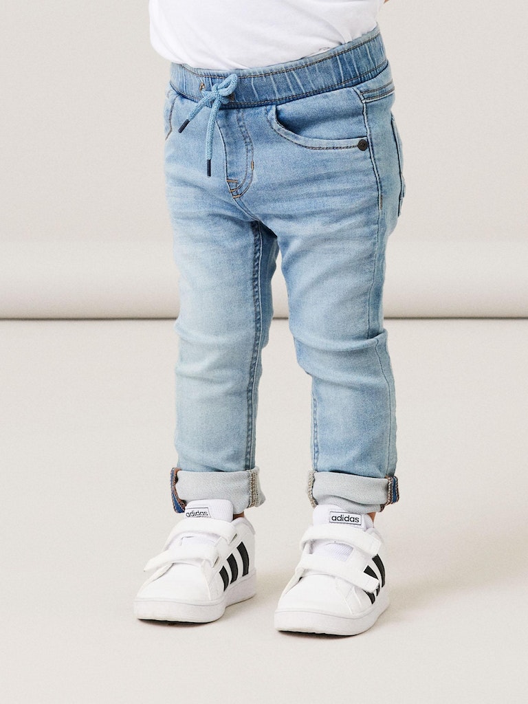 Name It Jeans Ryan Slim Sweat Jeans Light Blue Denim - Billede 5