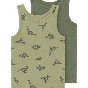 Name It Undertrøjer 2-pak Tank top Dino Sage
