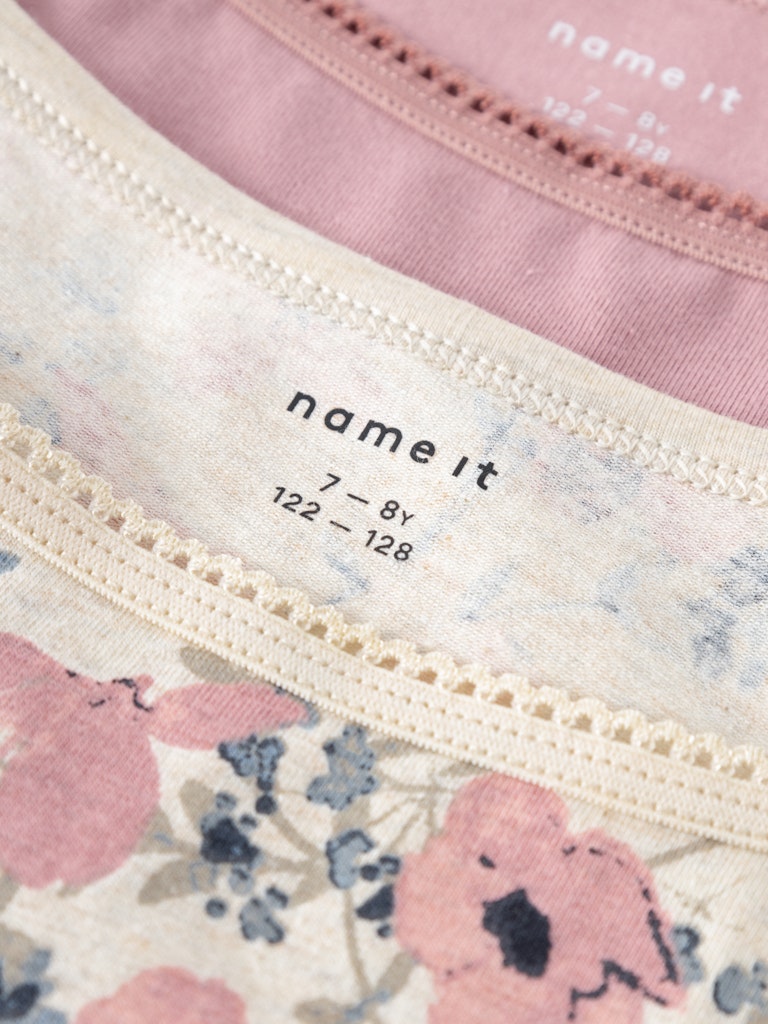 Name It Undertrøjer 2-pak Strap Top Nostalgia Flower Rose - Billede 2