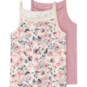 Name It Undertrøjer 2-pak Strap Top Nostalgia Flower Rose