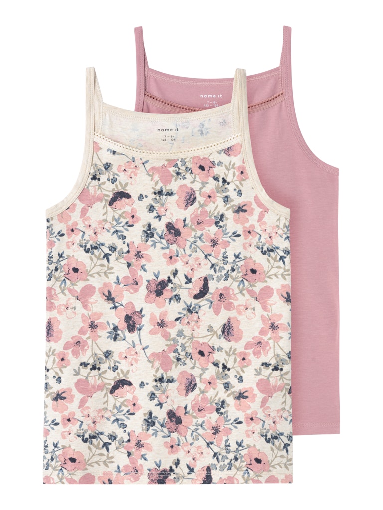 Name It Undertrøjer 2-pak Strap Top Nostalgia Flower Rose
