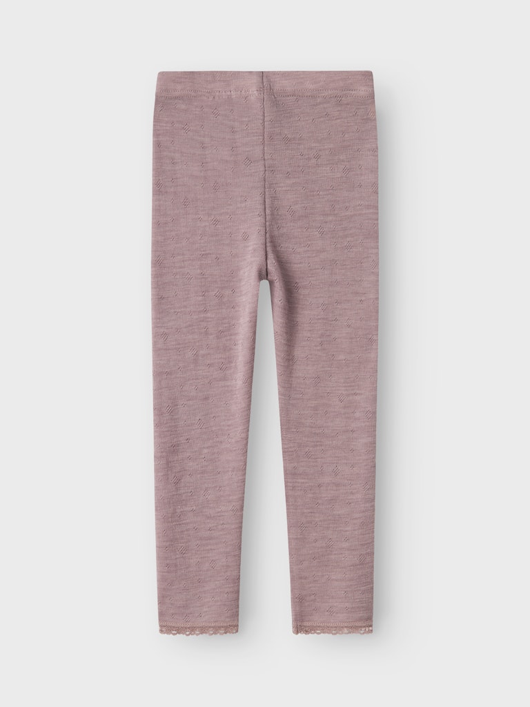 Name It Leggins Uld Wang Needle Purple Dove - Billede 3