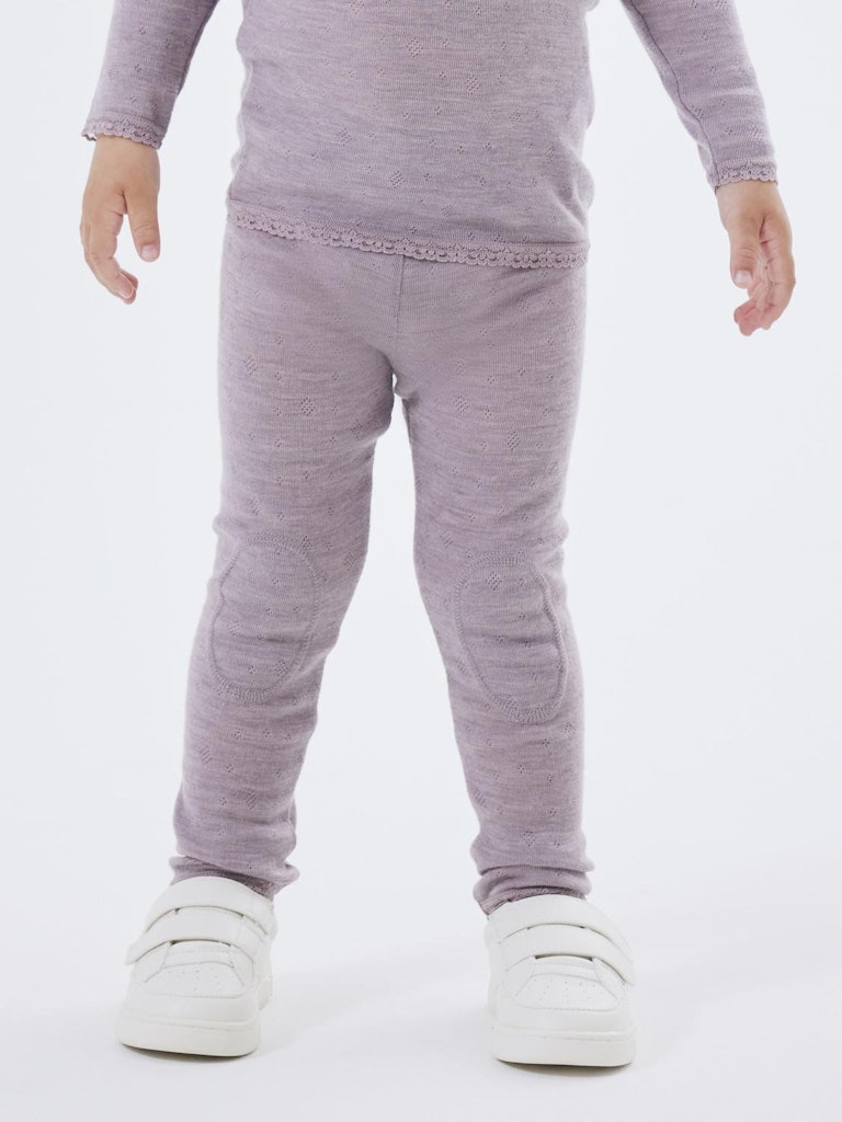 Name It Leggins Uld Wang Needle Purple Dove - Billede 5