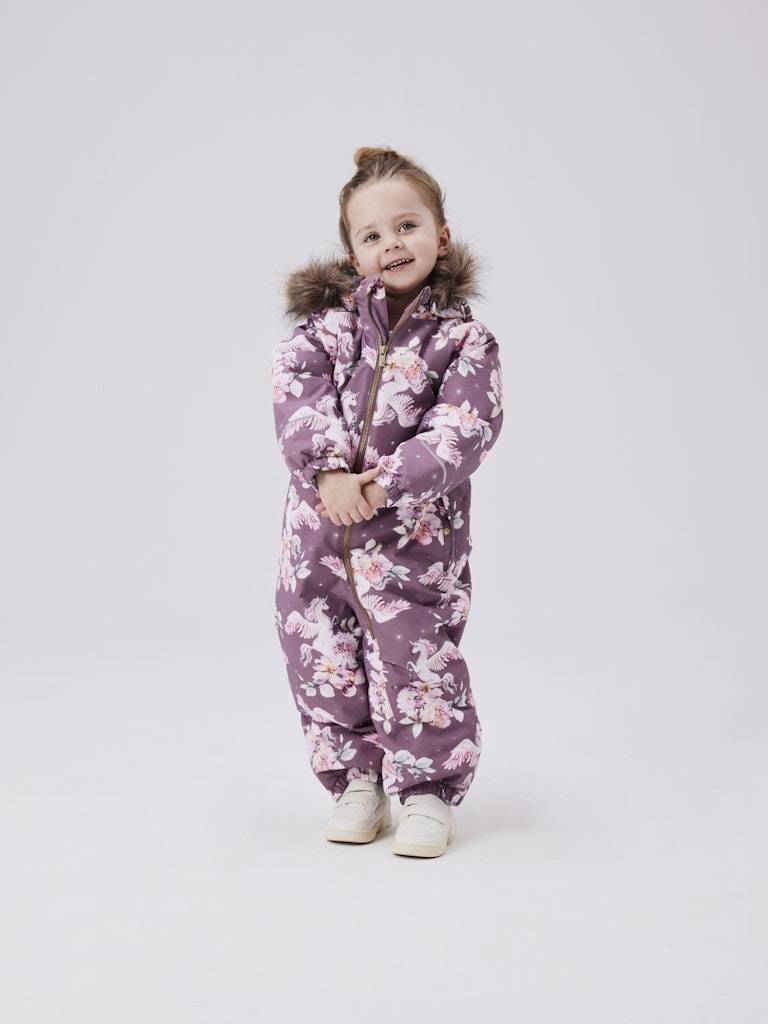 Name It Flyverdragt Snow10 Suit Unicorn AOP Grape Shake - Billede 6
