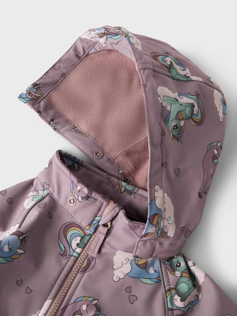 Name It Softshell Heldragt Alfa08 AOP Purple Dove - Billede 5