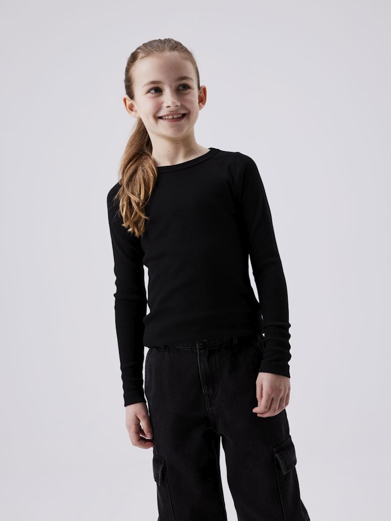Name It Bluse Kids LS Nakal Black - Billede 4