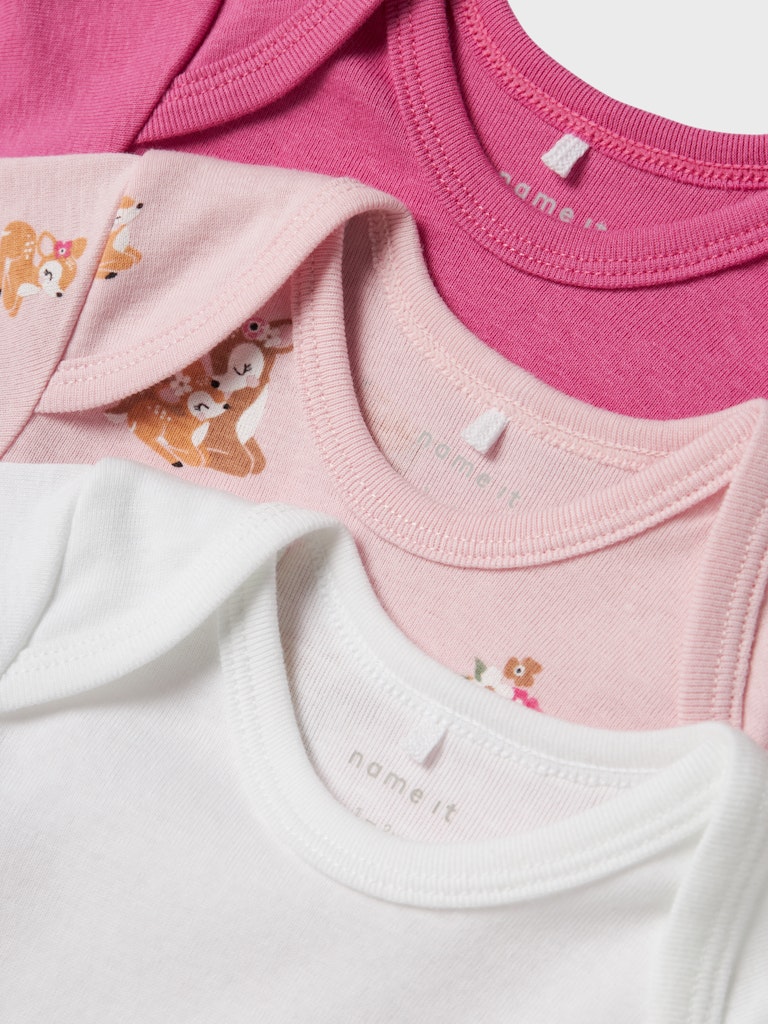 Name It Body 3-pak LS Deer Ibis Rose - Billede 7