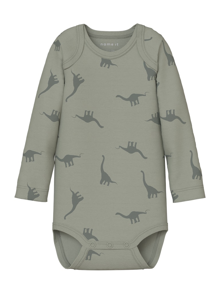 Name It Body 3-pak LS Dino Agave Green - Billede 4
