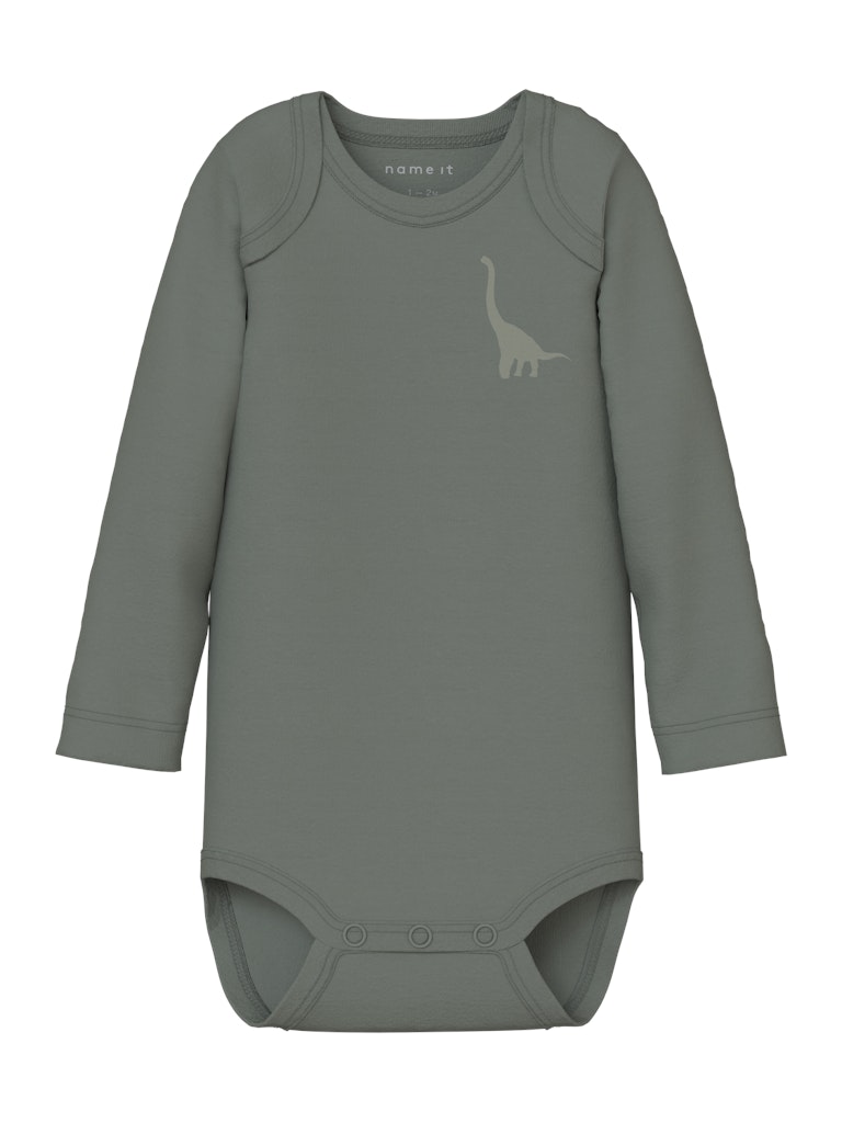 Name It Body 3-pak LS Dino Agave Green - Billede 3