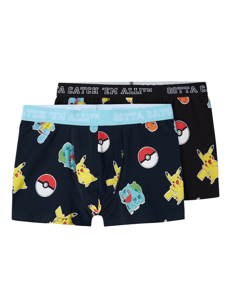 Name It Boxershorts 2-pak Asgar Pokemon Black