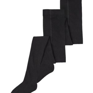 Name It Strømpebukser Kids 2-pak Rib Black