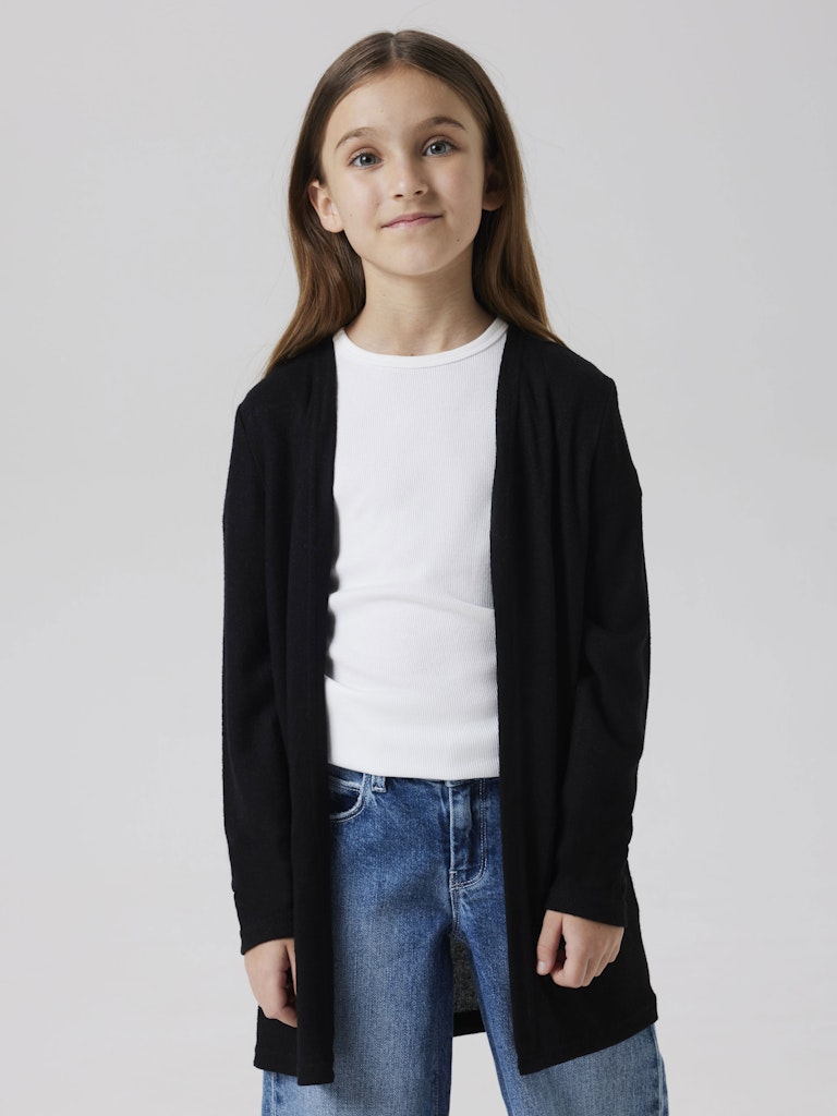 Name It Strik Cardigan Kids LS Victi Black - Billede 3