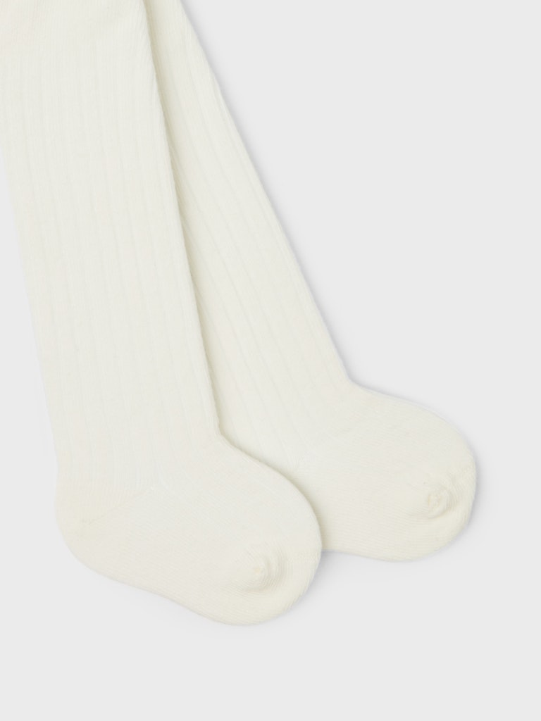 Name It Strømpebukser Kids 2-pak Rib White Alyssum - Billede 3