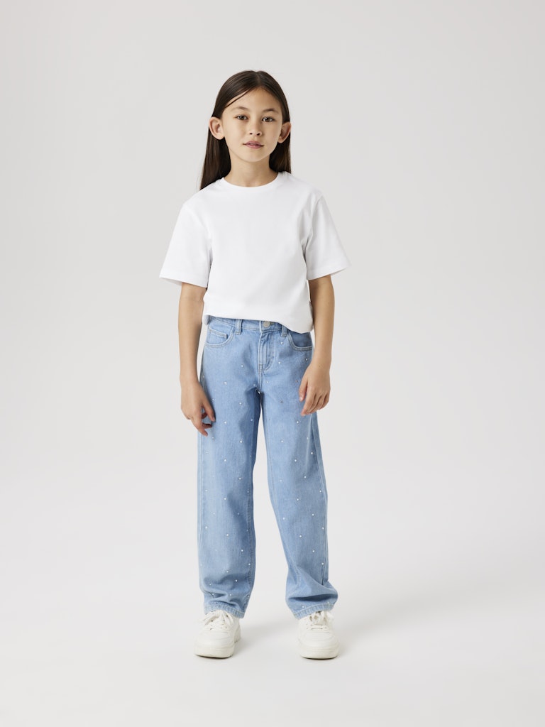 Name It Jeans Kids Rose Straight Rhine Light Blue Denim - Billede 6