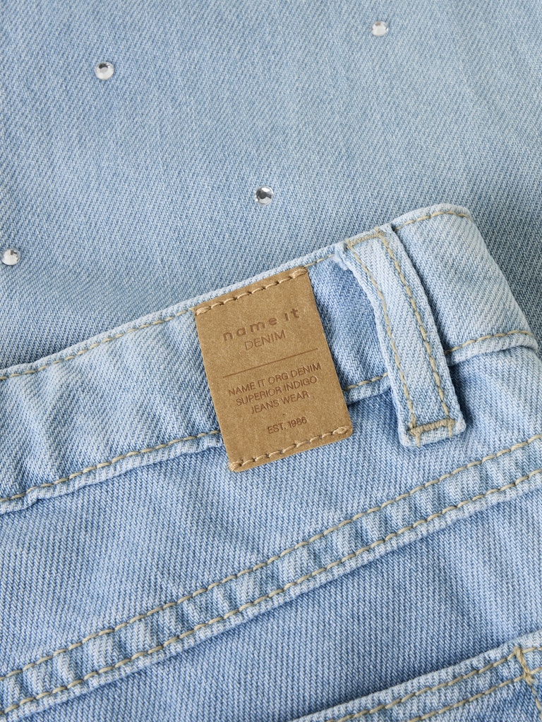 Name It Jeans Kids Rose Straight Rhine Light Blue Denim - Billede 7