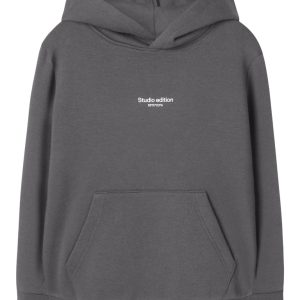 Name It Hættetrøje Hoodie Kids LS Brody lava Smoke
